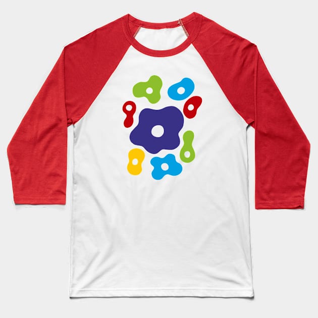 Colored spots Baseball T-Shirt by Frenzy Fox